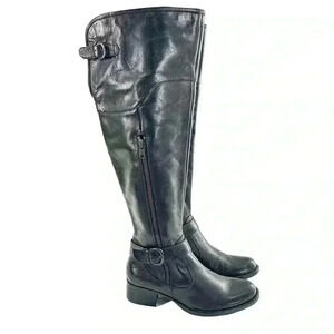 Born womens over the knee boots size 7.5 38.5 black leather Insulated